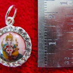 สินค้าหมดค่ะ ล็อกเก็ตพระพิฆเนศปางหริทราคณปติ(ปางรวยเสน่ห์-รวยทรัพย์)พื้นสีแดงล้อมเพชรเลี่ยมเงินไมครอนค่ะ