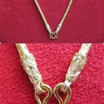 สินค้าหมดค่ะ สร้อยคอทองลายกระดูกงูกลมทำจากเหรียญ25,50ส.ต(ใส่พระได้ 1 องค์)ค่ะ