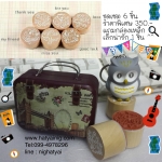 ชุดปั๊มข้อความพิเศษไม้ทรงกลม