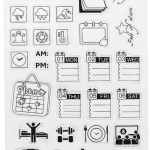 ตัวปั๊มใส ชุดปฏิทินงาน สภาพอากาศ