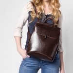 กระเป๋าเป้ กระเป๋าหนังแท้ oil wax กระเป๋าสะพายหลัง สีหวาน ๆ หนังวัวแท้ ใช้ทน สวย กระเป๋าแฟชั่น ยุโรป แบบเรียบ ๆ ไฮโซ 857761