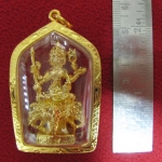 องค์พระพรหมทรงช้าง4เศียรองค์ใหญ่เนื้อทองเลี่ยมทองไมครอนพร้อมใบคาถาค่ะ