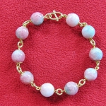 สร้อยข้อมือทองเหลืองหินหยกฮก ลก ซิ่ว(ร่ำรวย โชคลาภ อายุยืน)ค่ะ