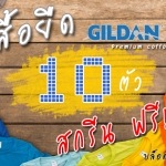 เสื้อยืด Gildan premium cotton 10 ตัว สกรีนฟรี 1 สี