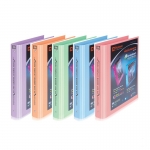 แฟ้ม 3 ห่วง A4 สัน 2นิ้ว รุ่น 444 +ไส้แฟ้ม 20ชิ้น สีพาสเทล ตราช้าง