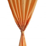 Zeal Angel ผ้าม่านประตูสอดลวดสลิง ก.100*ส.200 ซม./ผืน ลายกุหลาบ สีน้ำตาลเข้ม