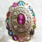 สินค้าหมดค่ะ แหวนพลอยนพเก้าเนื้อทองขาวค่ะ