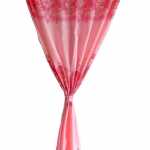 Zeal Angel ผ้าม่านประตูสอดลวดสลิง ก.100*ส.200 ซม./ผืน ลายกุหลาบ สีชมพู่