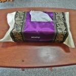 กล่องทิชชูผ้าไหม ลายช้าง TE 00026