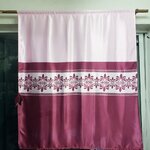 ผ้าม่านสำเร็จรูป แบบสอด รุ่นมินนี่ สีชมพู-ม่วง ขนาดก.105*ส.230ซม./ผืน(ราคาต่อ1ชิ้น)