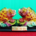 ปลาหลีฮื้อคู่ฐานดำ คำอวยพร มีกินมีใช้ในทุกๆปี แก้ชงปีมะเส็ง ชง100% ปี2562ค่ะ