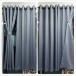 ผ้าม่าน กันแสงUV95% รุ่นโมเดิร์นเรียบ2 สีเทาเข้ม ก.270*ส.255ซม./ผืน สวยมากผ้าหนา (แถมสายรวบม่าน)