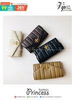 TORY BURCH KIRA CHEVRON POUCH KEY FOB / Tory wallet bag กระเป๋าสตางค์ใบยาวรุ่นใหม่ คอลเลคชั่น 2023 หรูหราทุกสี ดีไซน์คงความคลาสสิค ขนาดกำลังดี สัมผัสดีมาก
