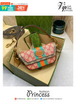 GUCCI GG top handle mini bag with Web เกรดเทพออริจินอล 1:1 ใช้งานต่างประเทศได้ รุ่นใหม่ล่าสุด ฉลองปีกระต่ายด้วยความสดใส เริ่มต้นปีกระต่ายและฤดูใบไม้ผลิอย่างสดใส GG