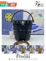 6 สี Tory Burch Puffy Mini / Tory burch T Monogram Puffy Patent Mini Bucket Bag / Tory Bucket Bag กระเป๋าบัคเกต size เล็ก โดดเด่นด้วยโลโก้ตัวนูนปั๊มด้านหน้า 🔖วัสดุ หนังเงา ปั้มลายอย่างดี