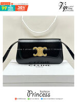 CELINE TRIOMPHE BAG กระเป๋าสะพายรุ่นใหม่ ทรงพอชสวยอยู่ทรง ดูดี ดูแพง หนังเรียบเงาสวย เกรดออริ 1:1