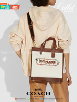 COACH Garden Embroidery women's square tote bag LIMITED EDITION COACH X HBC COLLECTION