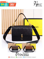 พร้อมส่ง 3 สี FENDI Kan I leather bag กระเป๋าสะพาย 🧡 เกรดออริจินอล 1:1 สลับแท้ ใช้งานต่างประเทศได้ ภาพถ่ายจากงานขายจริง