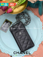 CHANEL 20C Phone holder with chain Brand new Chanel O Phone black caviar holder case with chain.