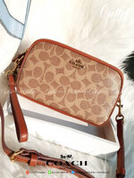 ของแท้ COACH 31542 SADIE CROSSBODY CLUTCH IN COLORBLOCK SIGNATURE CANVAS