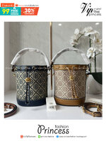 TORY BURCH T MONOGRAM JACQUARD MINI BUCKET BAG กระเป๋าทรงบัคเก็ตไซส์มินิ ทรงยอดนิยมขนาดน่ารัก