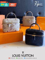 พรีเมี่ยมกิ๊ฟแท้ 100% 】VIPgift LOUIS VUITTON VANITY PM งานหนังแท้ รูปทรงหรูหราทันสมัย