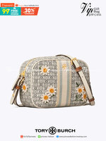Tory burch Gemini Link Canvas Applique Mini Bag Crossbody Daisy Stripe กระเป๋าสุดปังจากทอรี่ เบริช์(Tory Burch) อย่างเจมิไนลิงค์ ในทรงcrossbody bag มีเอกลักษณ์โดดเด่นที่ลายทางตรงกลาง มีการพิมพ์แพทเทิรน์โซ่แบบเรียบหรู เพิ่มความน่ารักจากดอกเดรซี่ที่ถูกจัดวา