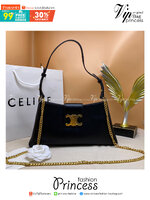 CELINE MEDIUM WILTERN BAG IN SMOOTH CALFSKIN / Celine hobo / Celine Bag พร้อมส่ง กระเป๋าถือ/สะพายโซ่อะไหล่ทองหรูหรา ทรงโฮโบ สวยผู้ดี ใช้งานง่าย โดดเด่นด้วยโลโก้สีทอง