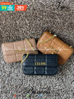 CELINE CHAIN SHOULDER BAG MATELASSE MONOCHROME CELINE in Quilted Goatskin กระเป๋าเทรนด์กระเป๋าสุดฮอตแต่ยังคงความคลาสสิก
