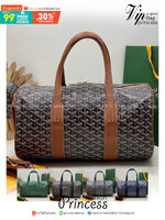 ORI หนังแท้ | Goyard Barrel 40 Sports Bag กระเป๋าสะพายทรง Keepall ใบใหญ่ ดีไซน์สปอร์ต ภายในโล่งกว้าง จุของได้เยอะ มีหูจับด้านบน เพิ่มฟังชั่นหูหิ้วด้านข้าง สะดวกใช้งาน
