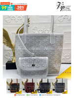 9 สี GOYARD ANJOU TOTE MINI / Goyard Mini Tote เกรดออริจินอลสลับแท้ ใช้งานต่างประเทศได้ ฮอตไอเท็ม กับกระเป๋าสะพายทรงโท้ท ไซส์มินิ กะทัดรัด