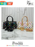 ORI หนังแท้ | LV x TM bolsa OnTheGo East West Multicolor กระเป๋าสะพายทรงโท้ทที่ใครเห็นต้องเป็นหลงรัก คอลใหม่ดีไซน์เฉดสีสันสดใส