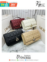 ORI หนังแท้ | My Dior Top Handle / Dior Clutch Bag กระเป๋าสะพายทรงคลัชทันสมัย หรูหราสง่างาม จะถือหรือสะพายก็ดูดีมีระดับ