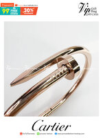 Cartier JUSTE UN CLOU BRACELET กำไลข้อมือตะปู (ไม่มีเพชร) งานดีสุดเกรดออริจินิล วัสดุคุณภาพดี ไม่ลอกไม่ดำ พร้อมกล่องหนาตามแบบปั้มลายแบรนด์ ภาพสินค้าถ่ายจากงานขายจริง ใช้งานต่างประเทศได้