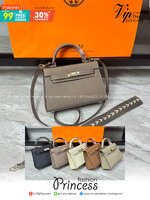 ORI หนังแท้ | Hermes Mini Kelly Pochette 20cm จิ๋วแต่แจ๋ว ราคาพุ่งยิ่งกว่าทอง พร้อมสายสปอร์ต กระเป๋าสะพายที่สุดแห่งหรูหราลัคชู นิยามของความสง่างามเหนือกาลเวลา