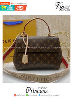 LV Cluny BB Monogram Handbag กระเป๋าสะพายลายโมโนแกรมทรงสวยเหนือกาลเวลา เป็นอีกรุ่นที่ขายดีมาก เกรดออริ 1:1 ใช้งานต่างประเทศได้