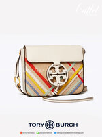 ของแท้ TORY BURCH MILLER ZIGZAG MULTI COLOR CROSSBODY กระเป๋าสะพายข้าง ไซส์กำลังน่ารัก ด้านหน้าปริ้นลายสวย