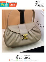 CELINE MEDIUM POLLY BAG IN SUPPLE in BROWN SEPIA กระเป๋าสะพายรุ่นใหม่ หนังสวยหรูหรา เกรดออริ 1:1 ใช้งานต่างประเทศได้ ภาพถ่ายจากงานขายจริง