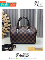 ORI หนังแท้ | LV Speedy Bandoulière 20 Monogram / Damier Ebene canvas กระเป๋าทรงหมอนสปีดี้ รุ่นท็อปฮิตในตำนาน สวยงามตลอดกาล