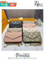 OP ORI หนังแท้ | LV Felicie Pochette bag in soft Monogram Empreinte leather กระเป๋าสะพายทรงพอชขนาดกะทัดรัด หนัง Monogram Empreinte เนื้อนุ่มประทับลาย Monogram สุดไอคอนิก