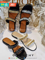 Givenchy Sandals แตะ โซ่ สวย เก๋ งานขายดีตลอดกาล แมทส์ชุดง่าย น้ำหนักเบา วัสดุหนัง PU แต่งโซ่อย่างดีอะไหล่หนา ดูแพงเกินราคาขาย น้ำหนักเบา