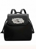 ZARA GAM DETAIL BLACK BACKPACK 2017 กระเป๋าเป้สีดำ ขนาดกำลังน่ารัก ด้านหน้าประดับเพชร และ crystal เพิ่มความ สวยหรู Diamante collection เปิดปิด ด้วยล็อคบิด ภายในมีโลโก้ และช่องใส่ของ พร้อมสายสะพาย โซ่ต่อหนัง ปรับระดับได้ ตัวจริงสวยหรูดูดีเข้าได้กับทุกชุดค่