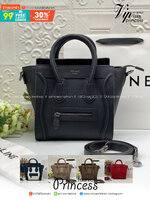 ORI หนังแท้ | Celine Luggage Tote Nano Bag20cm กระเป๋าสะพายทรงโท้ท ดีไซน์เป็นเอกลักษณ์ เรียบหรูดูแพง