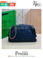BOTTEGA Denim Teen Lauren 1980 with chain / BOTTEGA Clutch Bag กระเป๋าทรงคลัช พร้อมสายสะพายโซ่ วัสดุเดนิมคอตตอน สวยงามเป็นเอกลักษณ์ เกรดออริ 1:1 ใช้งานต่างประเทศได้