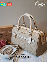 ของแท้ 💯% COACH ROWAN SATCHEL ลาย c กระเป๋าทรงหมอนรุ่นใหม่ ขนาดยาวกว่าเดิมนิดนึง มีช่องซิปใส่ของด้านหน้า มาพร้อมสายยาวค่ะ