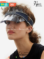 DiorClub V1U Blue Dior Oblique Visor / Dior Sun Visor Cap ภาพสินค้าถ่ายจากงานขายจริงใช้งานต่างประเทศได้