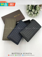 พรีเมี่ยมกิ๊ฟแท้ 100% 】Bottega Veneta Intrecciato Leather Bifold Wallet