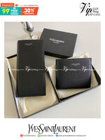 หนังแท้ Yves Saint Laurent YSL Wallet / YSL Long Wallet กระเป๋าสตางค์ผู้ชายใบสั้น/ยาว ใช้งานง่าย เรียบแต่หรู หนังอัดลายคาเวียร์มีช่องใส่การ์ดได้เยอะ งานหนังแท้ทั้งใบ ภาพสินค้าถ่ายจากงานขายจริง ใช้งานต่างประเทศได้