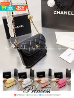 Chanel Pearl Crush with Chain / Chanel Mini crossbody bag กระเป๋าสะพายข้างหรือสะพายเป็นครอสบอดี้ รอบนี้เข้า 5 สีเลย ได้ใบนี้ไปถือออกงาน ก็สวยหรูดูแพงสุดๆค่า!!