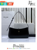 ORI หนังแท้ | CELINE TINA SHOULDER BAG IN shiny leather กระเป๋าสะพายไหล่ทรงพอช ดีไซน์ใหม่ก่อนใคร เรียบง่ายหรูหราลงตัว สไตล์วินเทจลัคชูดูแพงสุดๆ ใช้งานได้หลากหลายโอกาส ขนาดกำลังดีพาพาสะดวก